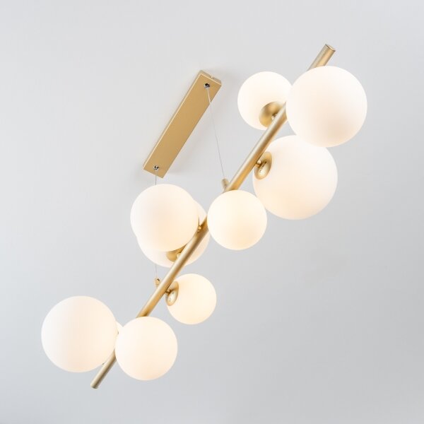 Brilagi - LED Luster na lanku MILLA 10xG9/3W/230V zlatá/biela