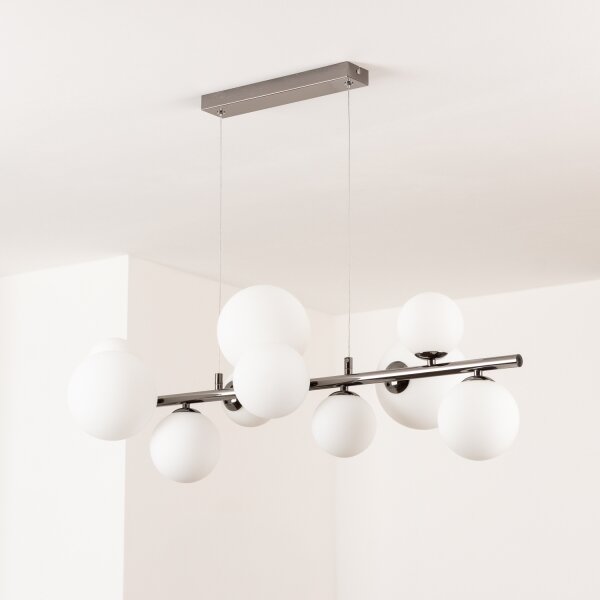 Brilagi - LED luster na lankách MILLA 10xG9/3W/230V čierny chróm/biela