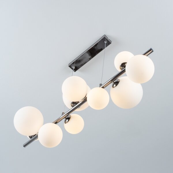 Brilagi - LED luster na lankách MILLA 10xG9/3W/230V čierny chróm/biela