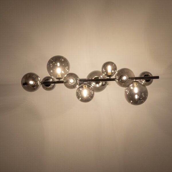 Brilagi - LED luster na lanku MILLA 10xG9/3W/230V čierny chróm/dymová