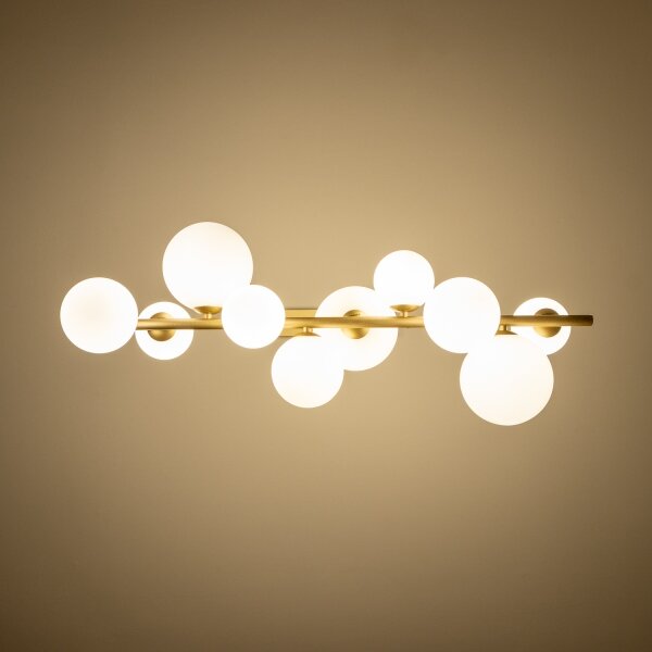 Brilagi - LED Luster na lanku MILLA 10xG9/3W/230V zlatá/biela