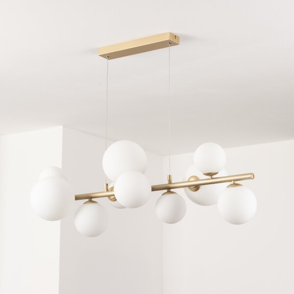 Brilagi - LED Luster na lanku MILLA 10xG9/3W/230V zlatá/biela