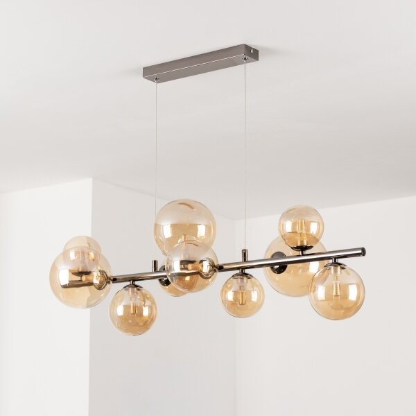 Brilagi - LED luster na lanku MILLA 10xG9/3W/230V čierny chróm/zlatá