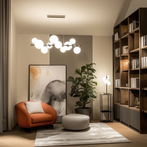 Brilagi - Náhr. sklo k lustru, nást. svietidlu a lampe MISTEL,MILLA pr.15 cm biela