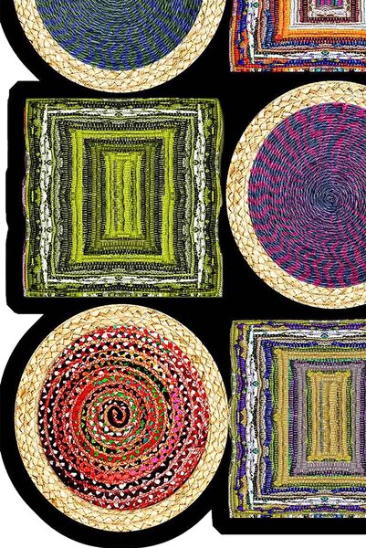 ASIR Koberec 60 x 100 CIRCLES AND QUADRETS zelený