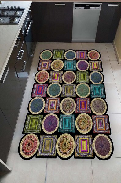 ASIR Koberec 60 x 100 CIRCLES AND QUADRETS zelený
