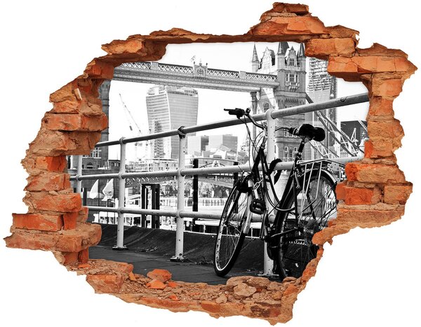 Diera 3D v stene nálepka Bicyklov v londýne nd-c-74244264