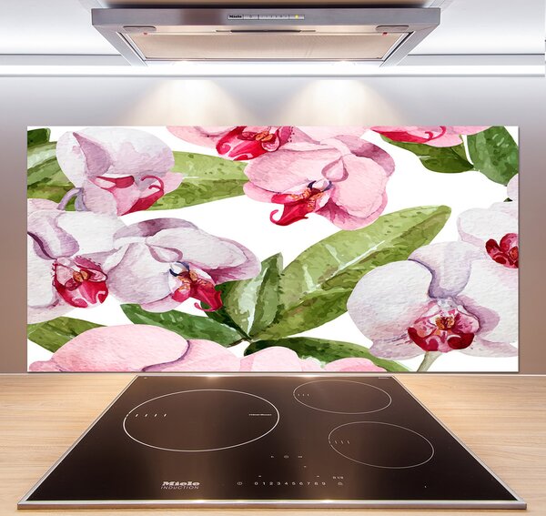 Panel do kuchyne Ružové orchidee pl-pksh-120x60-f-98952398