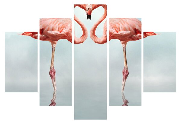 Obraz dvoch plameniakov (150x105 cm)