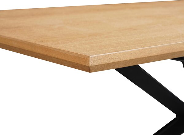 JEDÁLENSKÝ STÔL, prírodná farba, čierna, 140/80/76 cm MID.YOU - Stoly, Online Only