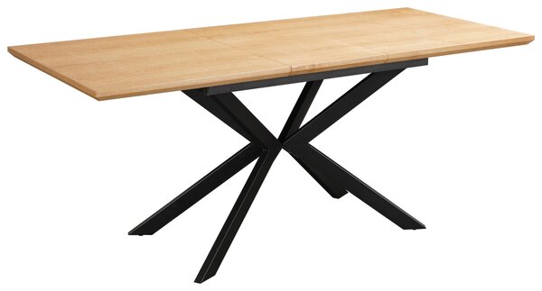 JEDÁLENSKÝ STÔL, prírodná farba, čierna, 140/80/76 cm MID.YOU - Stoly, Online Only