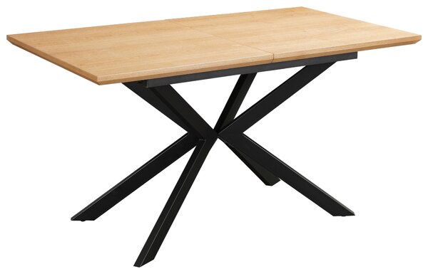 JEDÁLENSKÝ STÔL, prírodná farba, čierna, 140/80/76 cm MID.YOU - Stoly, Online Only