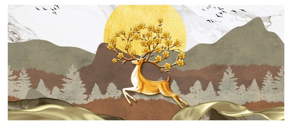 Obraz jeleňa (120x50 cm)