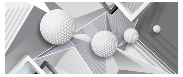 Geometrický abstraktný obraz (120x50 cm)