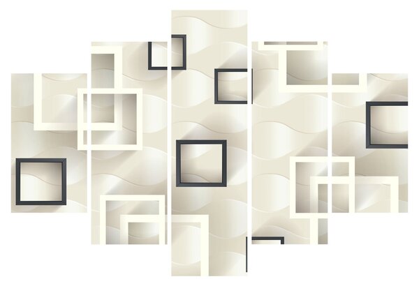 Geometrický abstraktný obraz (150x105 cm)