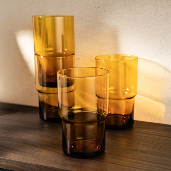 Sada pohárov IRMA jantárová 790768 450 ml (4 ks)
