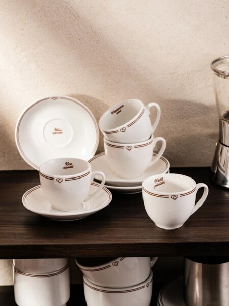 Sada šálok PATISSERIE s podšálkami 007063 100 ml (4 ks)