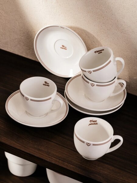 Sada šálok PATISSERIE s podšálkami 007063 100 ml (4 ks)