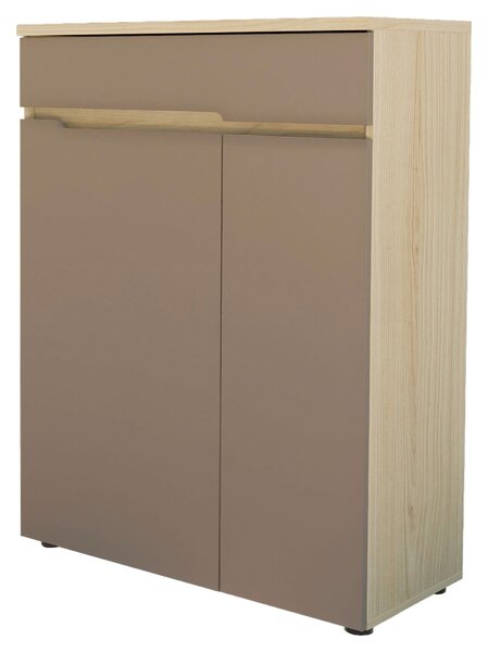 SKRINKA NA TOPÁNKY, taupe, farba duba, 80/107/38 cm Voleo - Skrine, regály & police na topánky