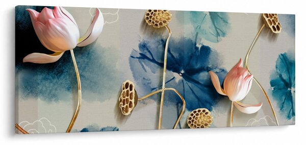 Obraz s kvetmi (120x50 cm)