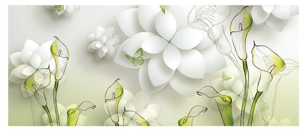 Obraz s kvetmi (120x50 cm)