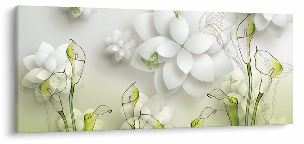Obraz s kvetmi (120x50 cm)