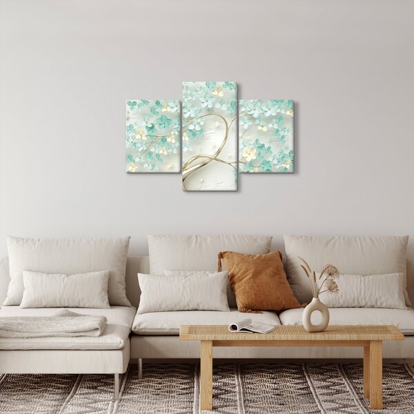 Obraz - Zlatý kvitnúci strom (90x60 cm)