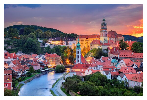 Obraz - Český Krumlov (90x60 cm)