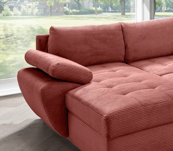 SEDACIA SÚPRAVA, textil, koralová Livetastic - Sedačky, Online Only