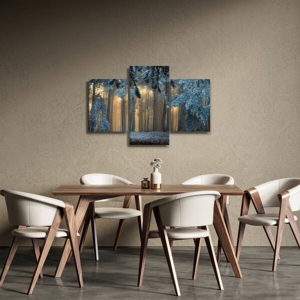 Obraz zasneženého lesa (90x60 cm)