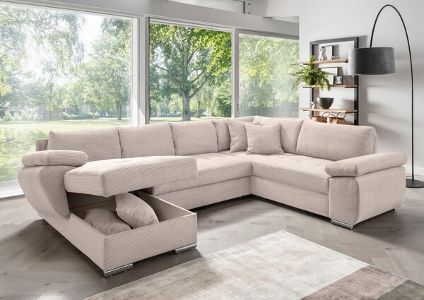 SEDACIA SÚPRAVA, textil, béžová P & B - Sedačky, Online Only