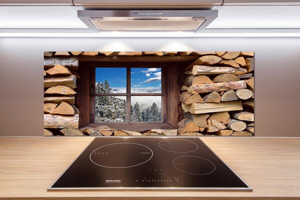 Panel do kuchyne Zima za oknom pl-pksh-125x50-f-111665307