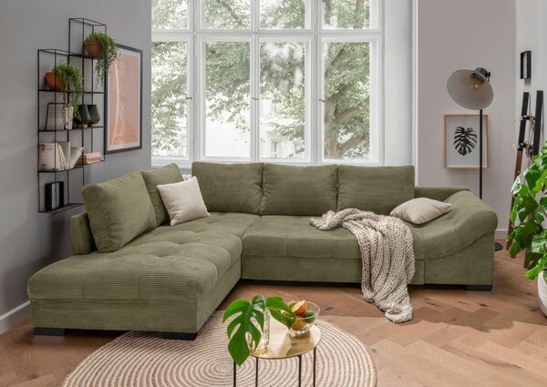 ROHOVÁ SEDAČKA, textil, olivovozelená P & B - Sedačky, Online Only