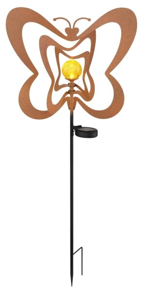 Globo 36581R - LED solárne svietidlo LED/0,06W/3V IP44 rezavý motýľ