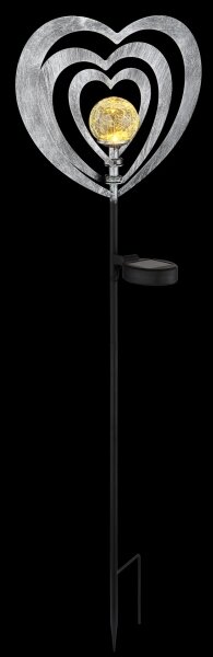 Globo 36580 - LED Solárne svietidlo LED/0,06W/3V IP44 strieborné srdce