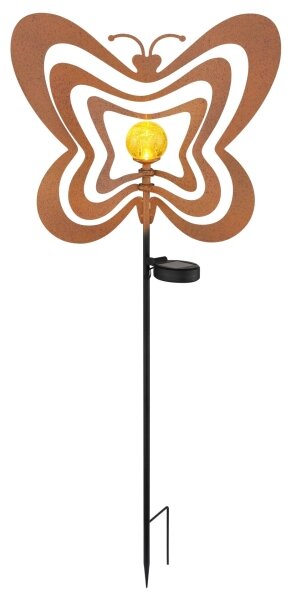 Globo 36581R - LED solárne svietidlo LED/0,06W/3V IP44 rezavý motýľ