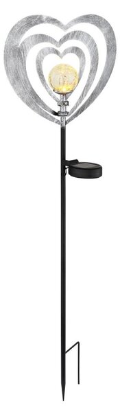 Globo 36580 - LED Solárne svietidlo LED/0,06W/3V IP44 strieborné srdce