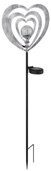 Globo 36580 - LED Solárne svietidlo LED/0,06W/3V IP44 strieborné srdce