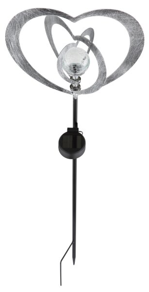 Globo 36580 - LED Solárne svietidlo LED/0,06W/3V IP44 strieborné srdce
