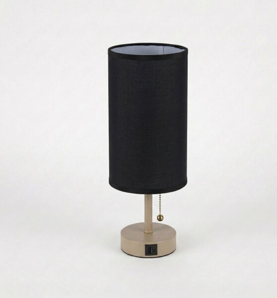 Brilagi - Stolná lampa s USB portom TABLON 1xE27/25W/230V béžová/čierna