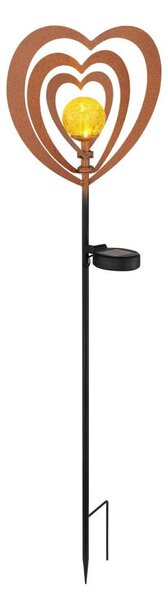 Globo 36580R - LED solárne svietidlo LED/0,06W/3V IP44 hrdzavé srdce