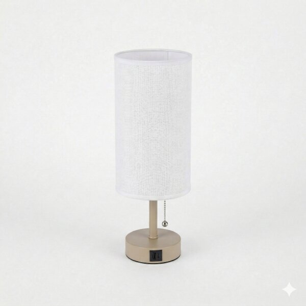 Brilagi - Stolová lampa s USB portom TABLON 1xE27/25W/230V béžová/biela