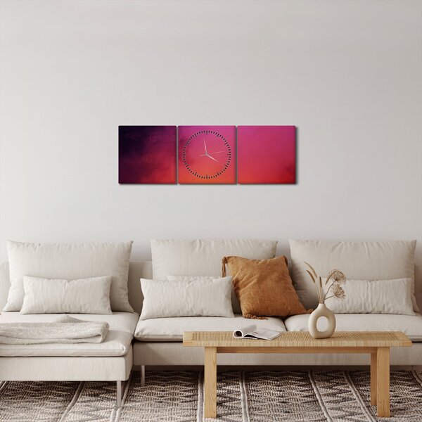 Obraz - sopka (s hodinami) (90x30 cm)