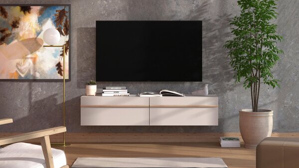 NÍZKA KOMODA, kašmírová, dub artisan, 154/32/41,5 cm Xora - TV nábytok