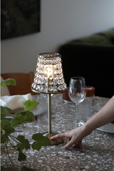Markslöjd 109125 - LED stmievateľná nabíjacia stolná lampa LIORA 1xE14/2W/2000 mAh mosadz
