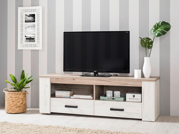 TV DIEL, farba duba, farba strieborného duba, 151,5/49,5/43,5 cm Ti'me - TV nábytok