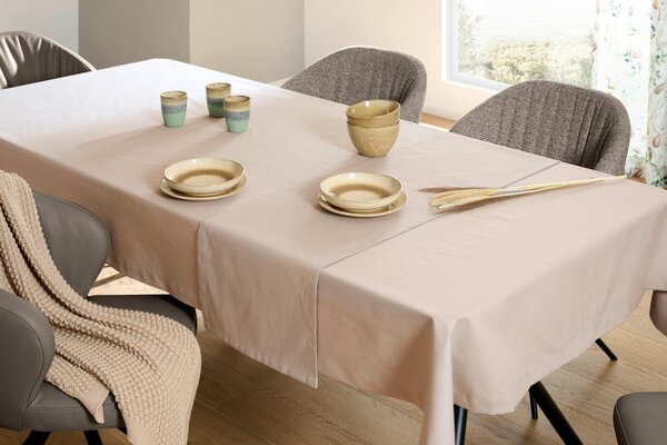 ÚZKY OBRUS, 40/140 cm, taupe Novel - Textil do domácnosti