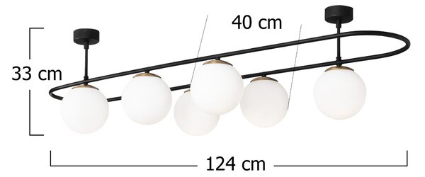 ASIR Luster ABAKUS - 4911 čierna biela