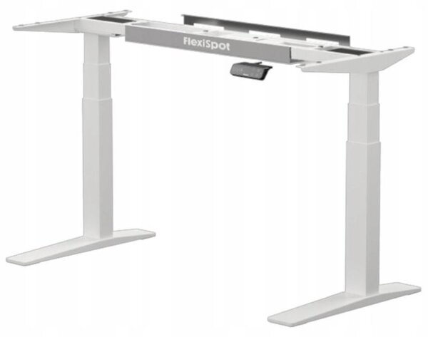 Elektrický výškovo nastaviteľný stôl Q8, bambus, 140 x 70 cm, biela farba