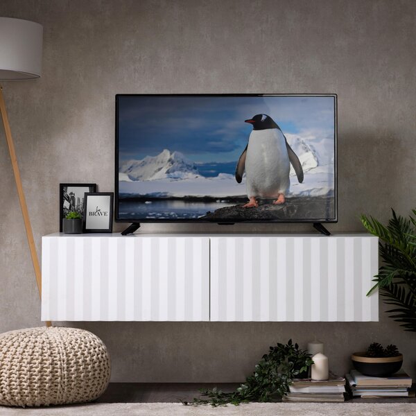 NÍZKA KOMODA, biela, 154/32/42 cm Xora - TV nábytok